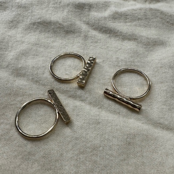 Jewelry - Gold Bar Rings